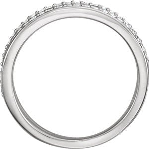 Diamond Open-Cut Layered Band, Sterling Silver (.25 Ctw, GH Color, I1 Clarity) Size 6