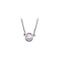 14k White Gold Diamond Solitaire Necklace