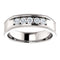 Men's Diamond Beaded Ring, Rhodium-Plated 14k White Gold (1 Ctw, Color G-H, SI2-SI3) Size 10