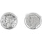 Mercury Dime Coin Bezel-Set Sterling Silver Cuff Links, 18MM