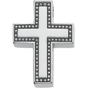 Coticed Cross Sterling Silver Pendant (21X16.25MM)