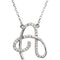 Diamond Initial 'A' Rhodium-Plate 14k White Gold Pendant Necklace, 17" (GH Color, I1 Clarity, 1/8 Cttw)