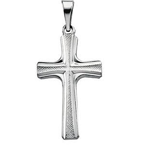 Platinum Weathered Celtic Cross Pendant