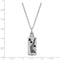 Stairway To Heaven Ash Holder Pendant Necklace, Rhodium-Plated Sterling Silver, 18" (31x12MM)