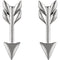 Satin-Finish Arrow Earrings, Rhodium-Plated Sterling Silver