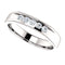 Men's 5-Stone Diamond Wedding Band, Rhodium-Plated 14k White Gold (.25 Ctw, Color G-H, SI2-SI3 Clarity) Size 10