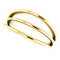 3 Row Negative Space Ring, 14k Yellow Gold