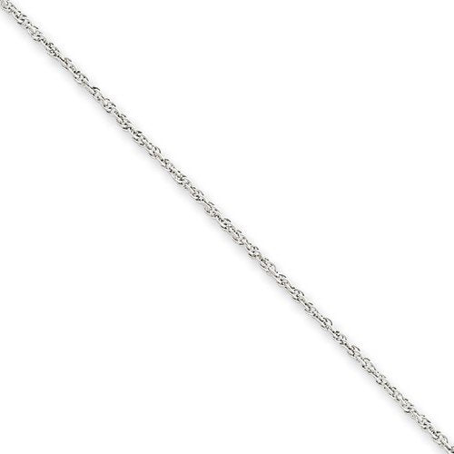 1.75 mm 14k White Gold Sparkling Singapore Chain, 16"