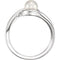 Platinum White Freshwater Cultured Pearl Bypass Ring (5.5-6.00mm)