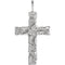 Nugget Cross Rhodium-Plated 14k White Gold Pendant (27X18 MM)