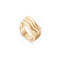 10.75mm 10k Yellow Gold Ocean Wave DesignerBand, Ring Size 6 to 7