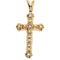 Diamond Cross 14k Yellow Gold Pendant