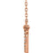 Diamond Geometric Necklace in 14k Rose Gold, 18"(1/6 Ctw, Color G-H, Clarity I1)