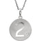 Diamond Number '2' Sterling Silver Pendant Necklace, 18" (.005 Cttw)