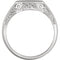 Men's Octagon Scrollwork Signet Ring, Sterling Silver