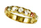 Women's Diamond 10k Yellow Gold, 12k Pink Gold, 12k Green Gold Black Hills Gold Motif Ring (.15 Ctw, HJ, I1)