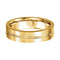 Satin Finish Grooved 6mm Comfort Fit 14k Yellow Gold