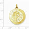 24k Gold-Plated Sterling Silver St. Christopher Medal (32X20MM)