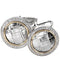 Diamond Gator-Skin Embossed Cuff Links, Sterling Silver, 14k Yellow Gold (.50 Ctw, GH Color, Clarity I1 )