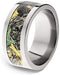 Mossy Oak Camo Inlay 8mm Comfort-Fit Titanium Ring, Size 12