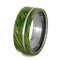 Green Box Elder Wood, Titanium Pinstripe 8mm Comfort-Fit Wedding Band