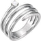 Diamond Spiral Wrap Ring, Rhodium-Plated 14k White Gold (.1 Ctw,GH Color, I1 Clarity) Size 8