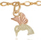 Hummingbird Ankle Bracelet, 10k Yellow Gold, 12k Green and Rose Gold Black Hills Gold, 11"