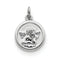 Rhodium-Plated Sterling Silver Angel Medal Charm Pendant (16X12 MM)