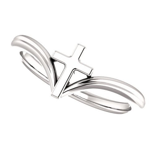 Petite Cross Sterling Silver Ring