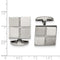 Stainless Steel Satin-Brushed Square Cuff Links