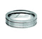 Men's Brushed Titanium 6mm Grooved Comfort-Fit Falt Band