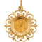 14k Yellow Gold Round St. Patrick Medal (18.5MM)