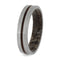 Ironwood Burl, Matte Titanium 5mm Comfort-Fit Deer Antler Sleeve Wedding Band