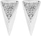 Diamond Contemporary Triangle Earrings, Rhodium Plated Sterling Silver (.042 Ctw)