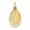 14k Yellow Gold Saint Christopher Medal Charm (21X10 MM)