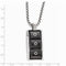 Edward Mirell Black Titanium and Black Spinel with Sterling Silver Bezel Pendant Necklace, 20"