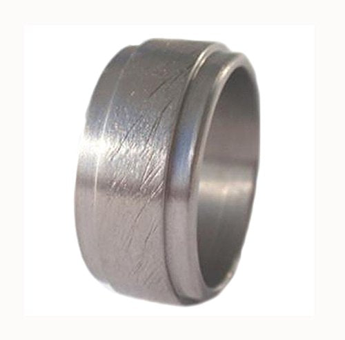 Two Step Profile 10mm Comfort Fit Brushed and Polished on Layered Titanium Band