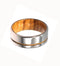 Bethlehem Olive Wood Sleeve and Pinstripe 8mm Comfort Fit Titanium Band