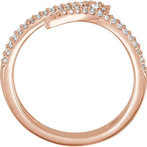 Diamond Snake Ring, 14k Rose Gold (1/3 Ctw, Color GH, Clarity I1), Size 7.75