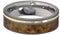 Black Ash Burl Wood, 14k Yellow Gold 5.5mm Comfort Fit Sandblasted Titanium Band, Size 5.5