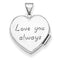 Sterling Silver Vintage Design Heart Locket, 'Love You Always'