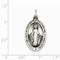 Sterling Silver Antiqued Miraculous Medal (30X16MM)