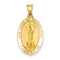 14k Yellow Gold Our Lady Of Guadalupe Medal Pendant (28X16MM)