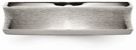 Titanium Satin Concave 6mm Comfort-Fit Band, Size 12.5