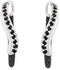 Tango Collection Black Titanium Cable, Argentium Silver Cable Black Spinel Hoop Earrings (.78 Cttw)