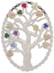 Multi Gemstone Tree Pendant Necklace, Sterling Silver, 12k Green and Rose Gold Black Hills Gold Motif, 18"