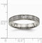 Titanium Gypsy-Set CZ 3.75mm Ribbed Comfort-Fit Band Size 11