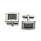 Stainless Steel Wire Brushed Square Cuff Links, 11X19MM