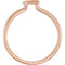 Petite Wishbone Ring,14k Rose Gold