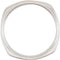 7mm 14k White Gold Beveled Edge Carved Band Sizes 4 to 14